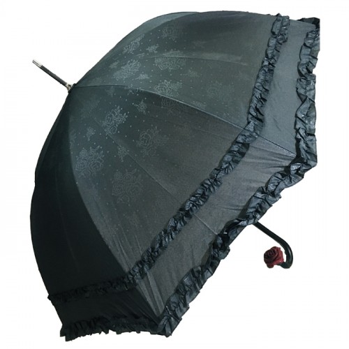 Зонт-трость-декор"Черный"